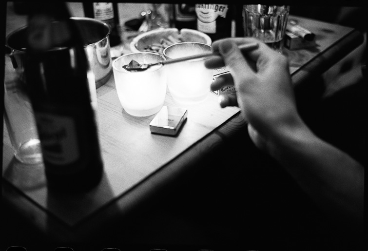 black and white photo