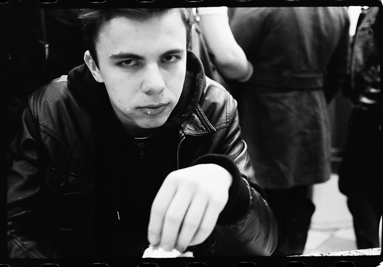 black and white photo