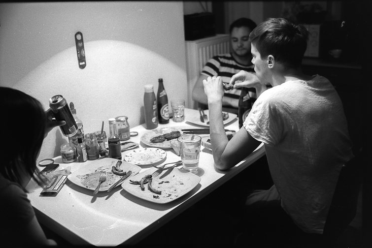 black and white photo