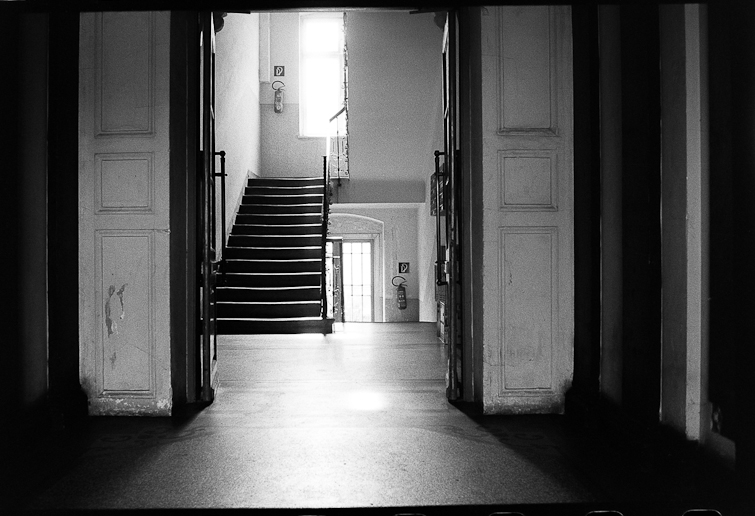 black and white photo