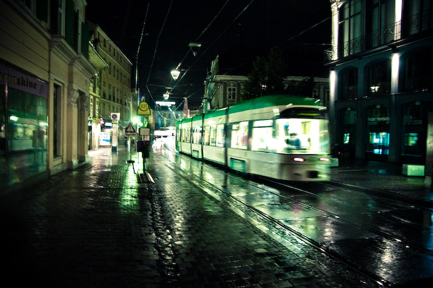 night, rain