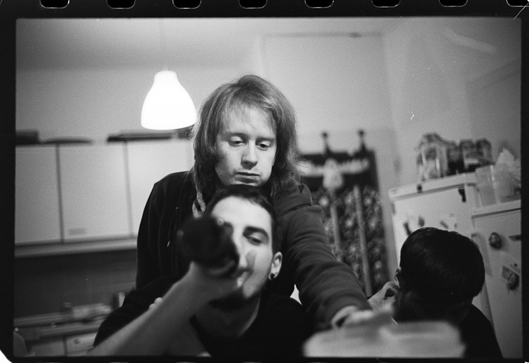 black and white image