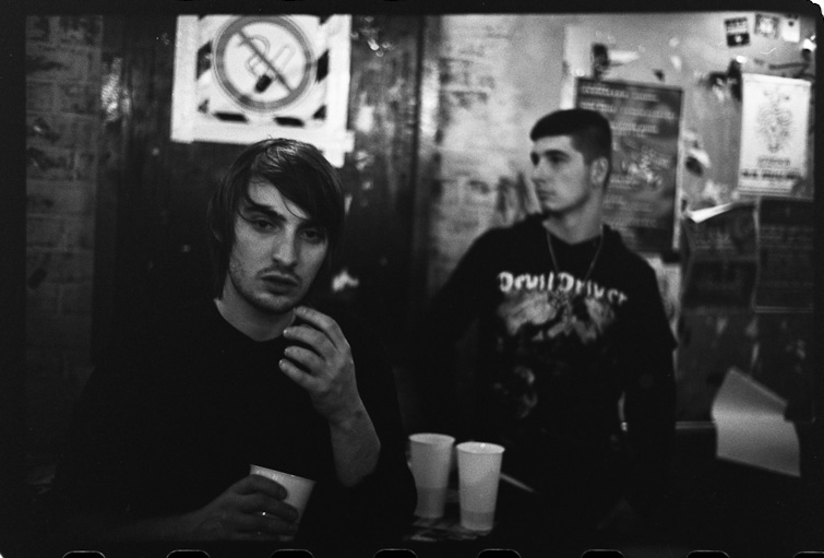 black and white image