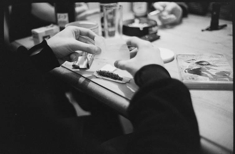 black and white photo