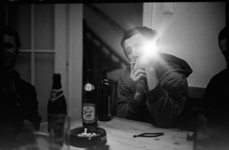 black and white photo