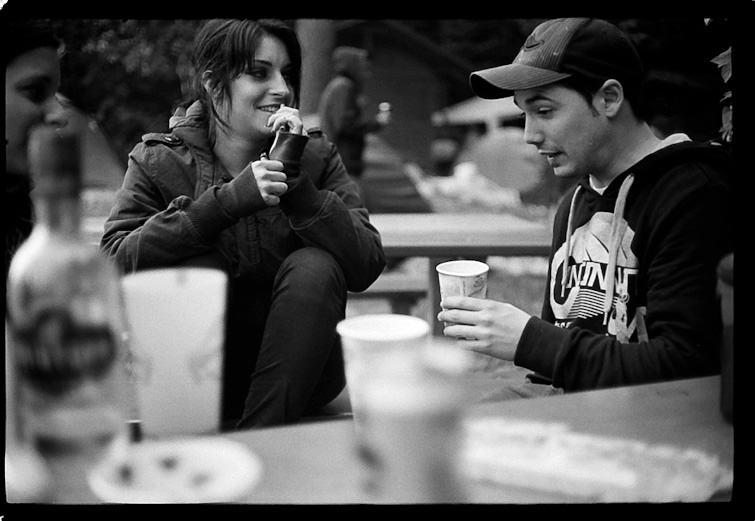 black and white